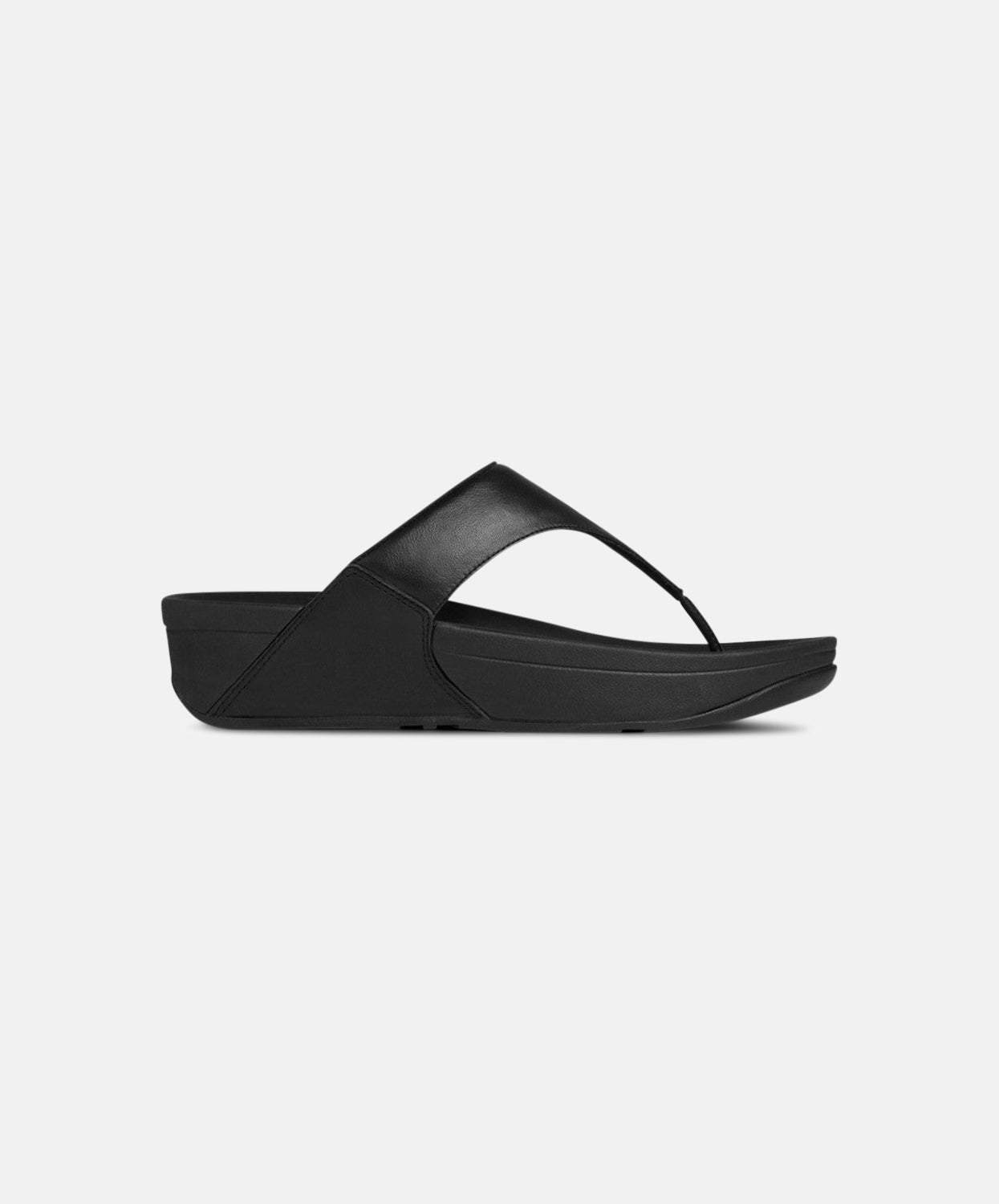 FitFlop black leather toe post sandals