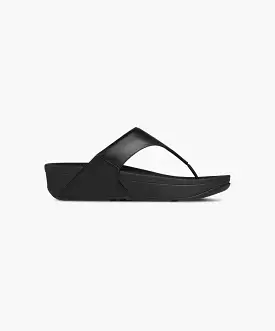 FitFlop black leather toe post sandals