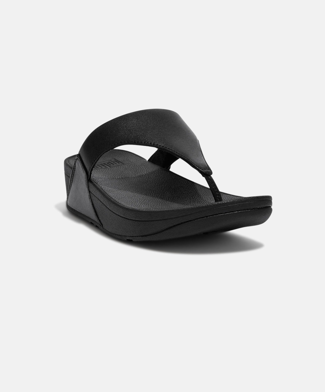 FitFlop black leather toe post sandals