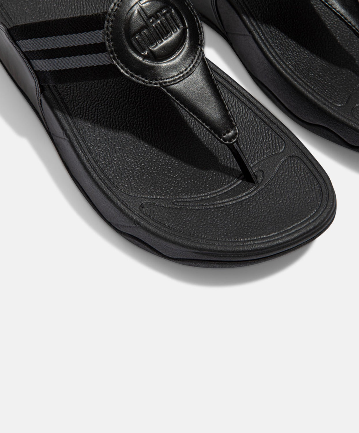 FitFlop Black Toe Post Sandals