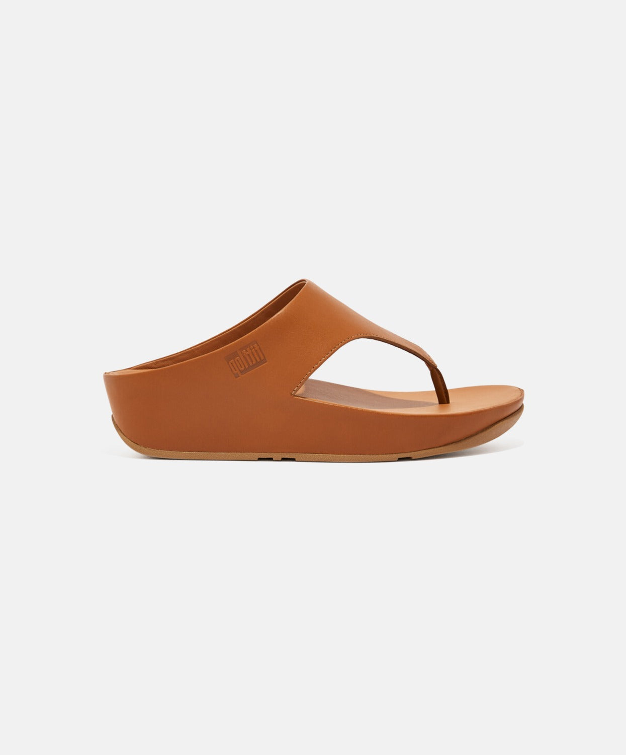 FitFlop Brown Leather Toe Post Sandals