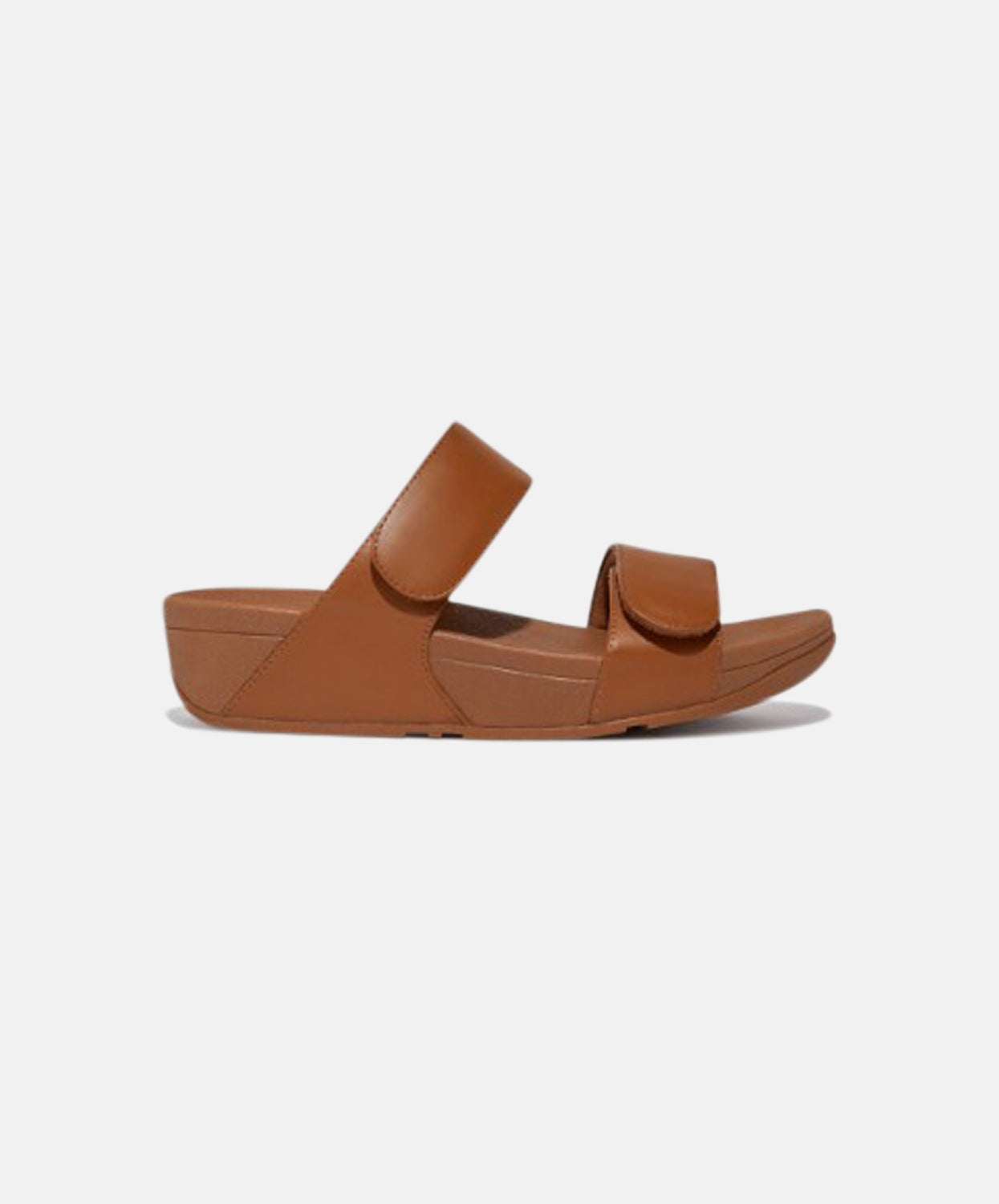 FitFlop Brown Leather Velcro Slides