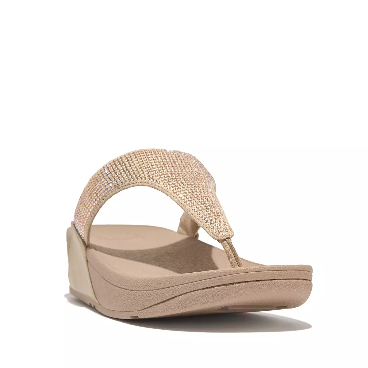 FitFlop Crystal Toe-Post Sandals Latte Beige