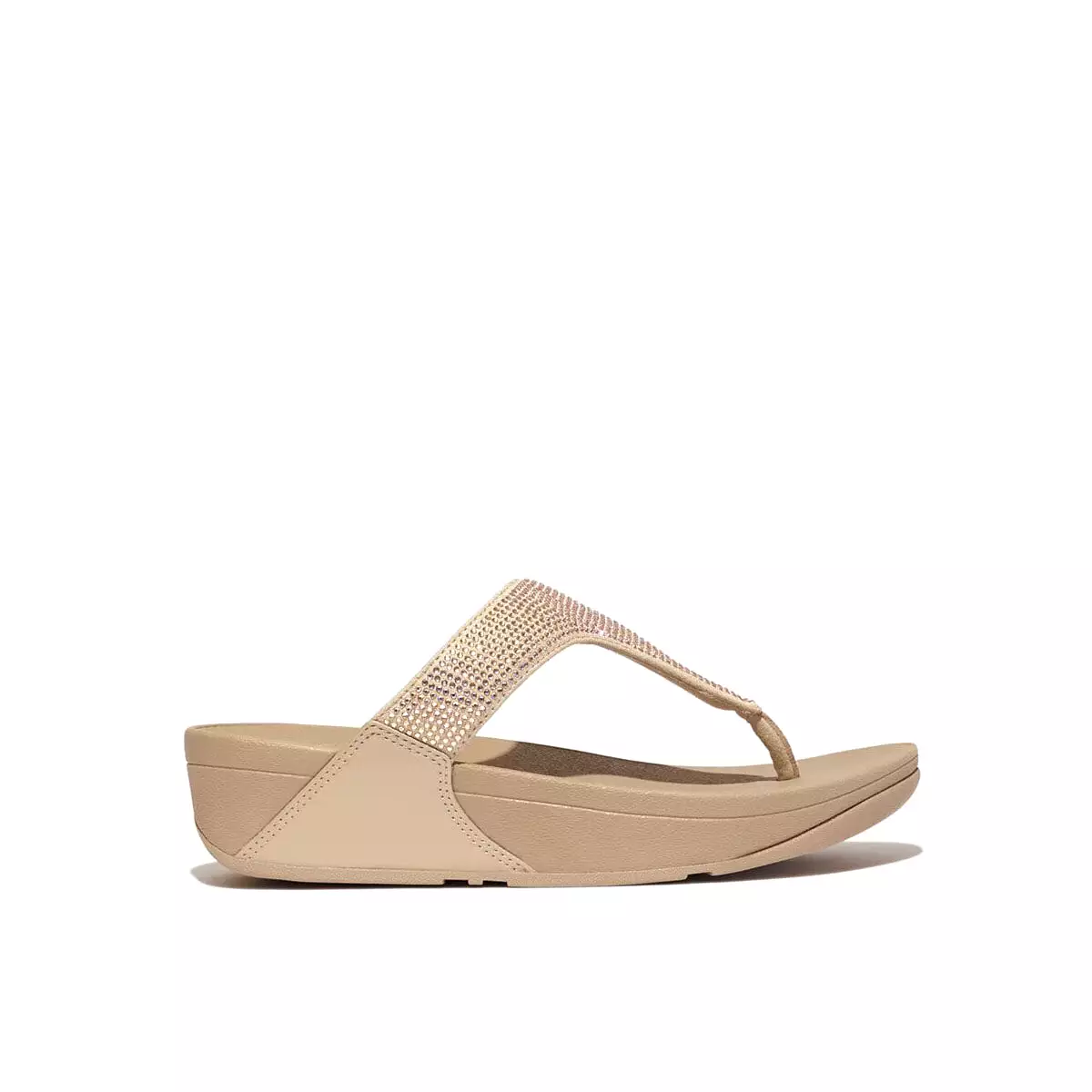 FitFlop Crystal Toe-Post Sandals Latte Beige