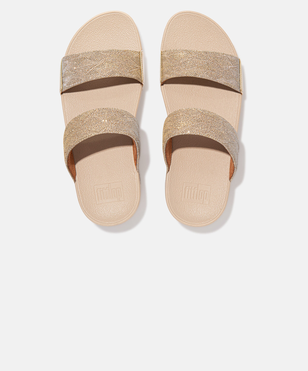 FitFlop Gold Glitter Slides