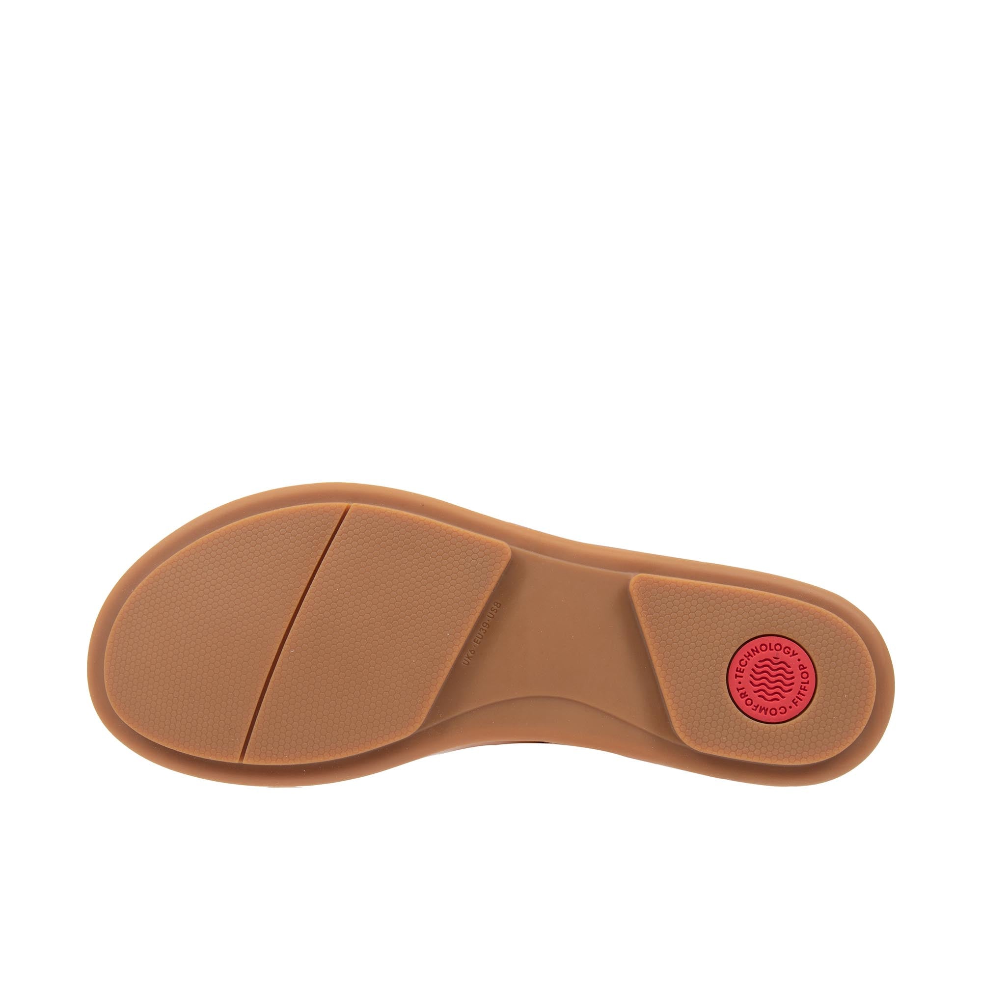 FitFlop Gracie Rubber-Buckle Leather Toe Post Sandals - Light Tan