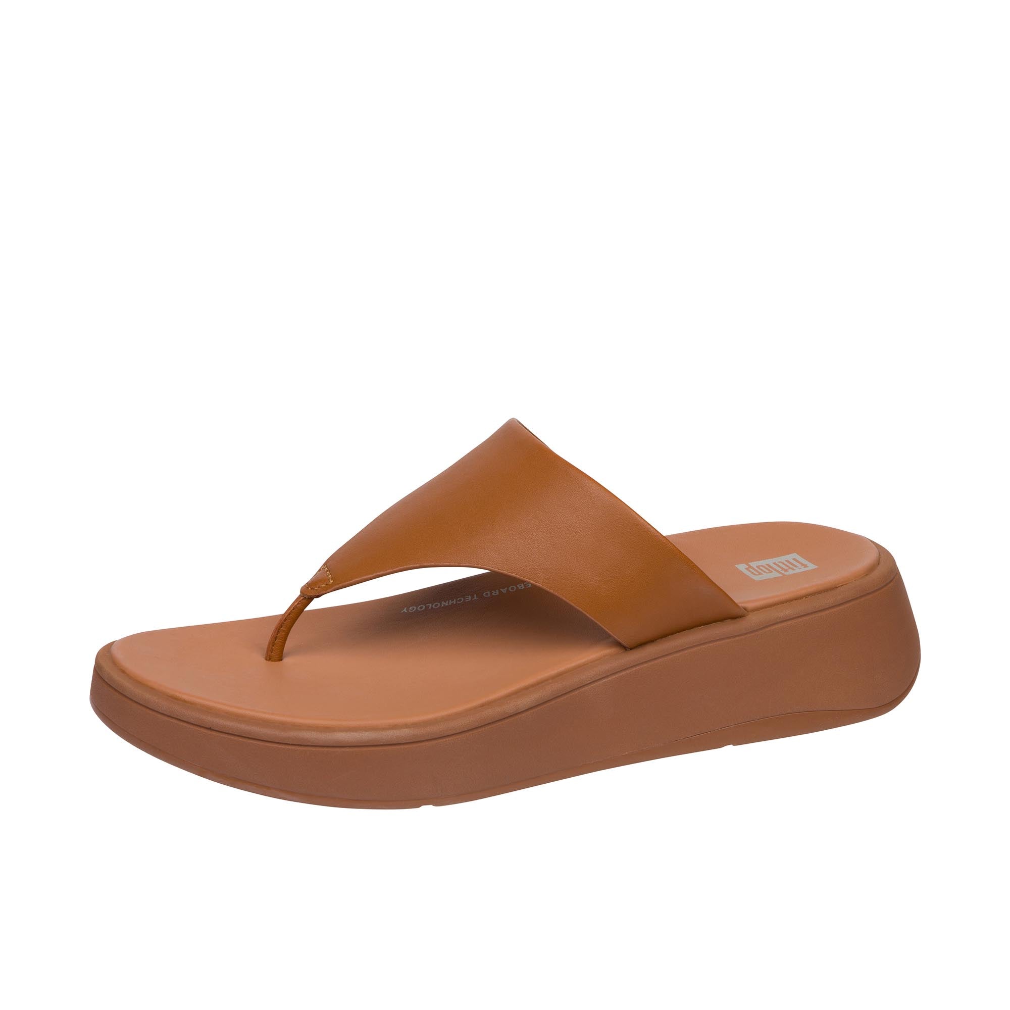 FitFlop Light Tan Leather Toe Post Sandals for Women