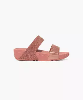 FitFlop Lulu Glitz Slides Pink - Best Price and Deals.