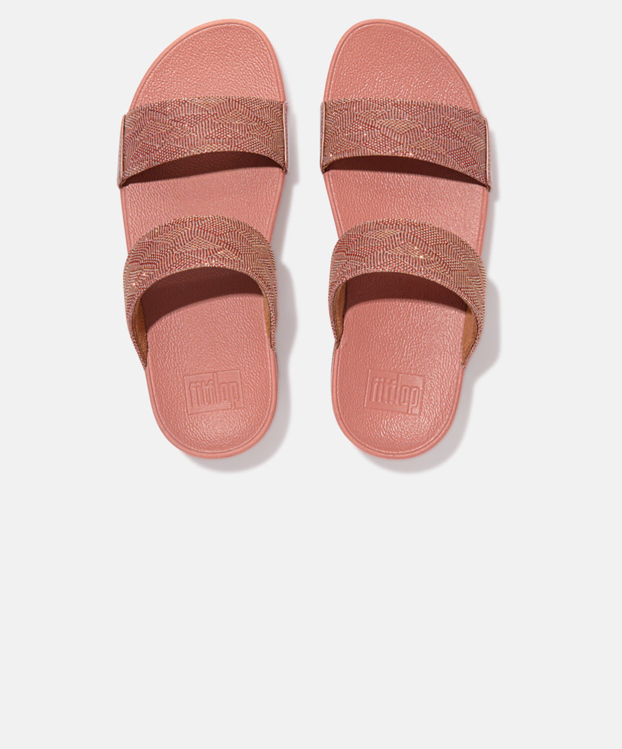 FitFlop Lulu Glitz Slides Pink - Best Price and Deals.