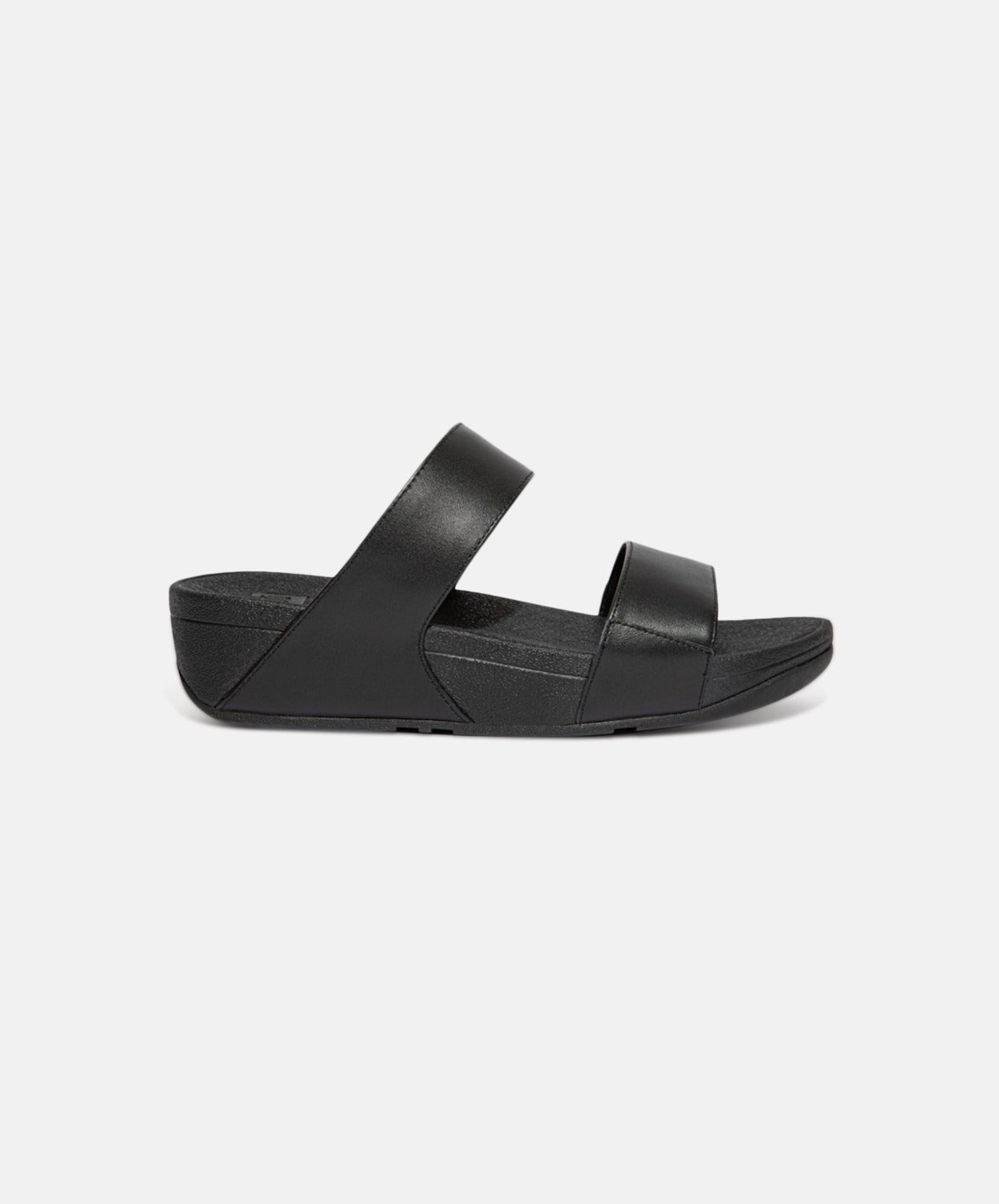 FitFlop Lulu Leather Black Slides - Best Price & Free Shipping