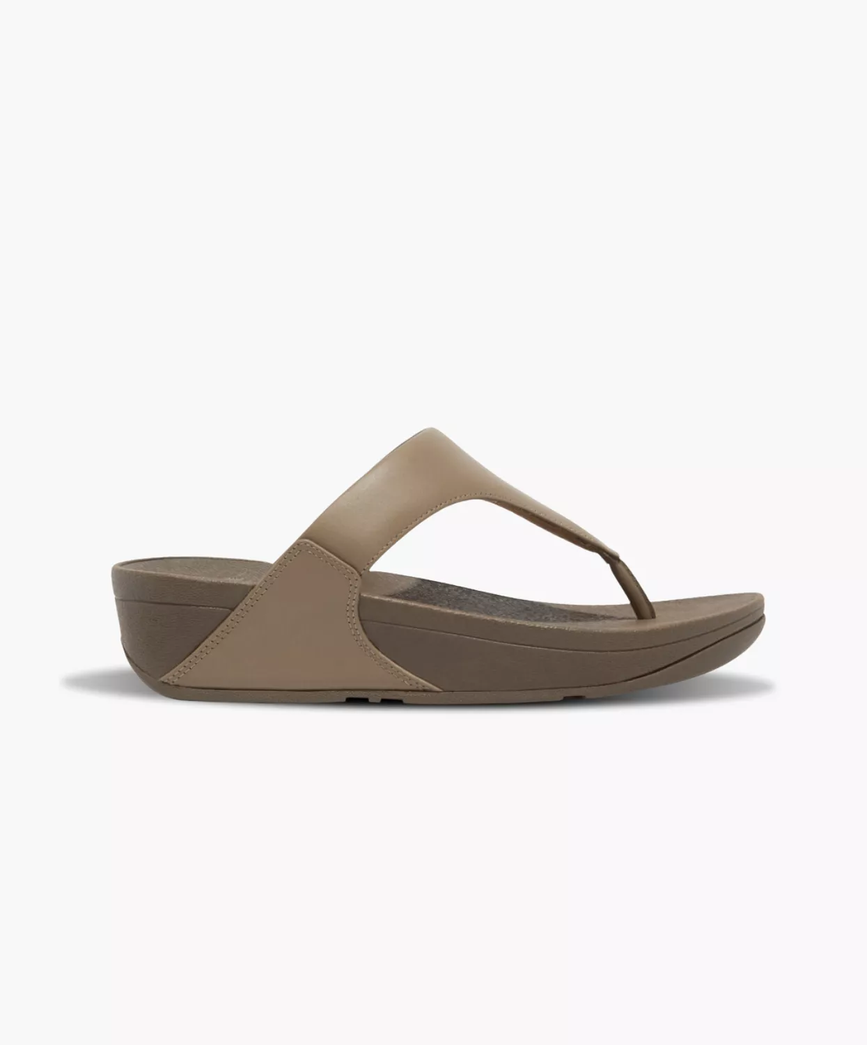 FitFlop Lulu Leather Toe-Post Sandals - Grey 