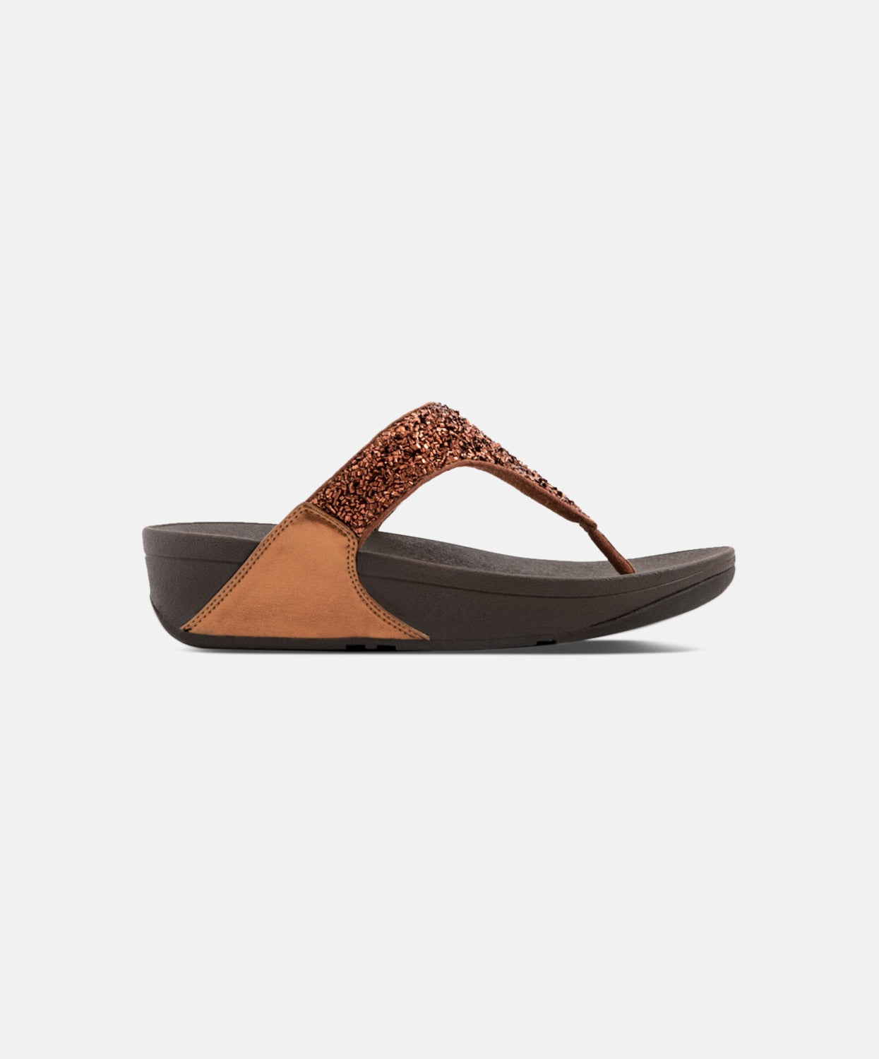 FitFlop Lulu Shimmerfoil Toe Post Sandals Bronze - Buy Now