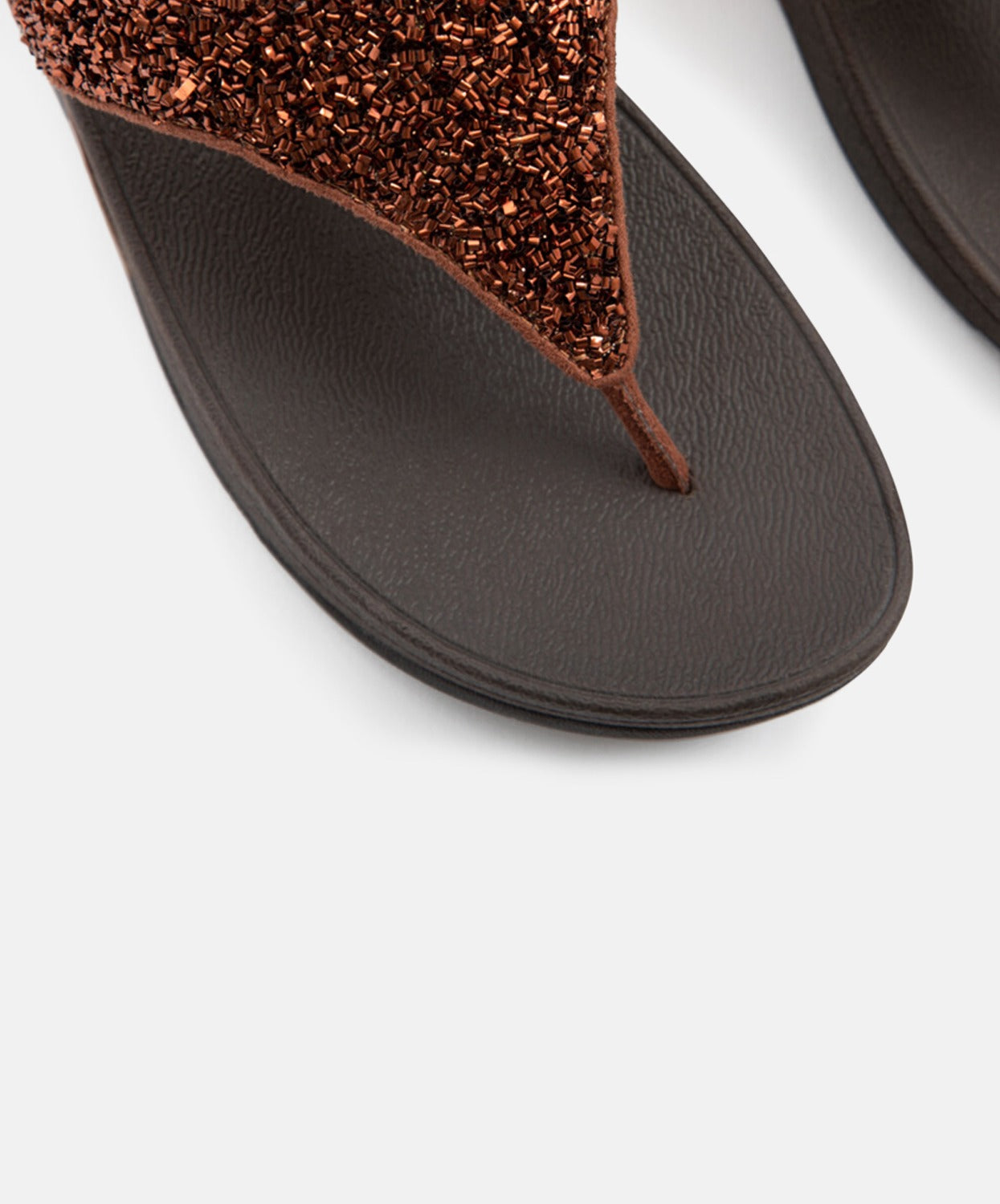 FitFlop Lulu Shimmerfoil Toe Post Sandals Bronze - Buy Now