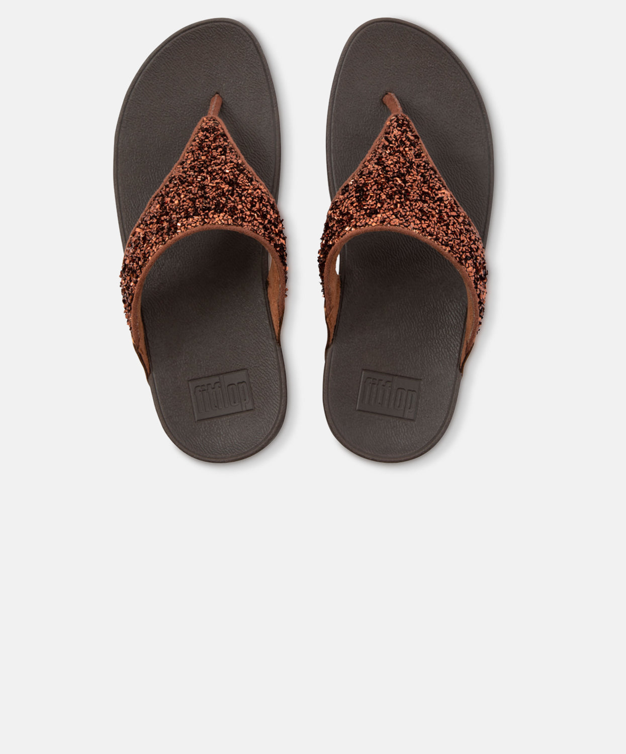 FitFlop Lulu Shimmerfoil Toe Post Sandals Bronze - Buy Now