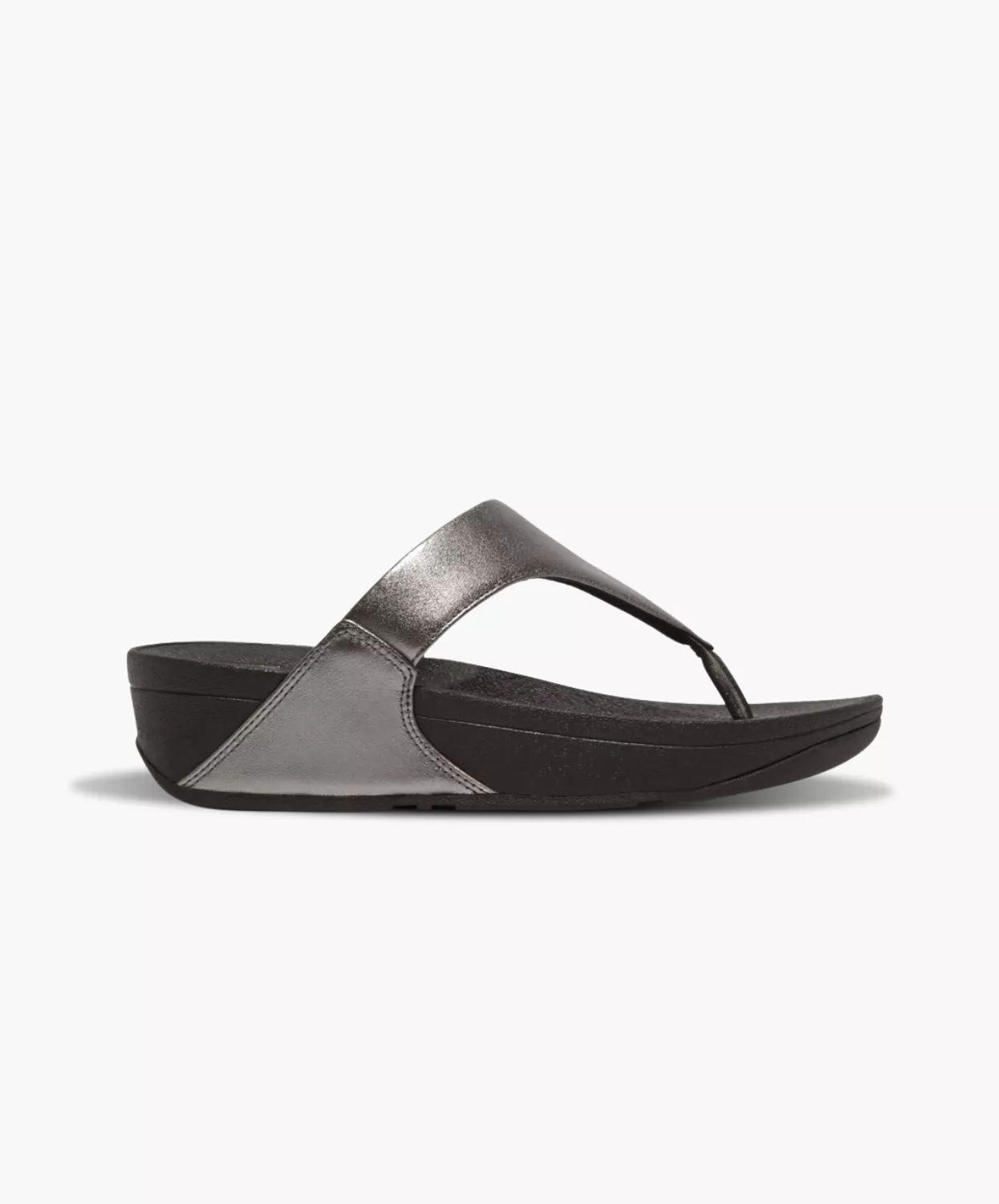 FitFlop Pewter Leather Toe Post Sandals