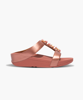 FitFlop Pink Pearl-Chain Slides