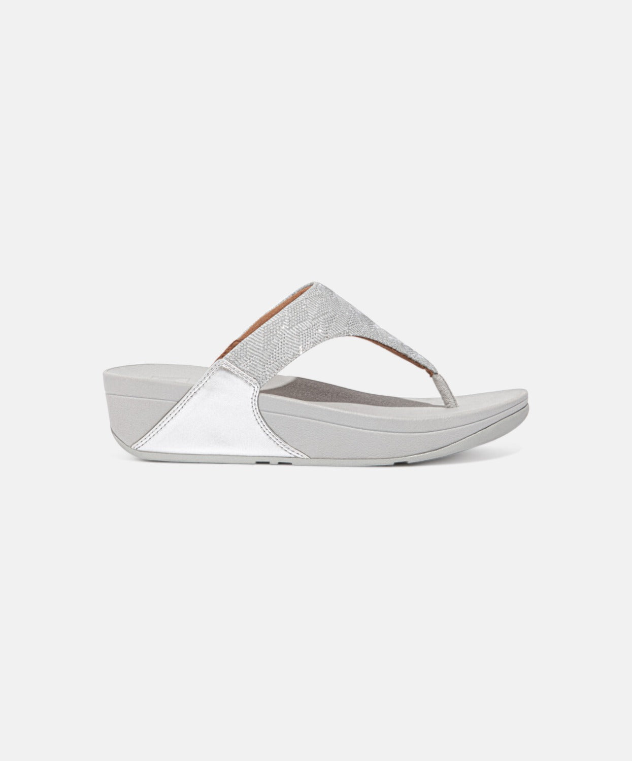 FitFlop Silver Glitz Toe Post Sandals