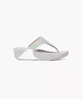 FitFlop Silver Glitz Toe Post Sandals