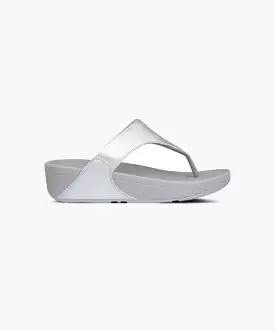 FitFlop Silver Leather Toe-Post Sandals