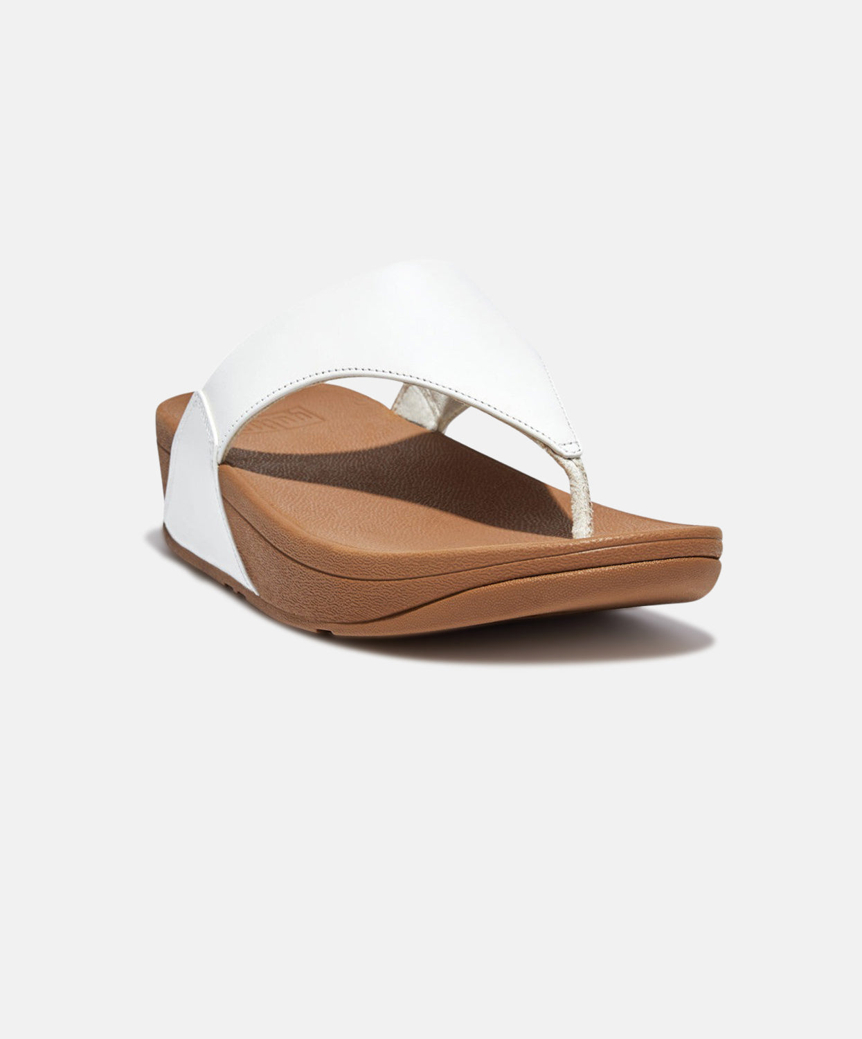 FitFlop White Leather Toe Post Sandals