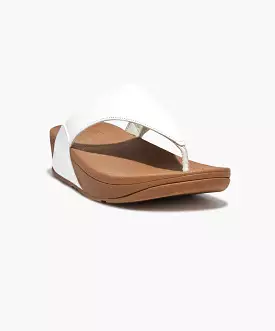 FitFlop White Leather Toe Post Sandals