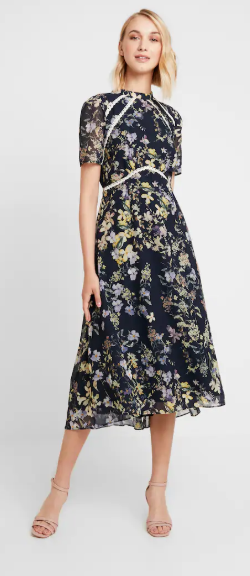 Floral cocktail dress.