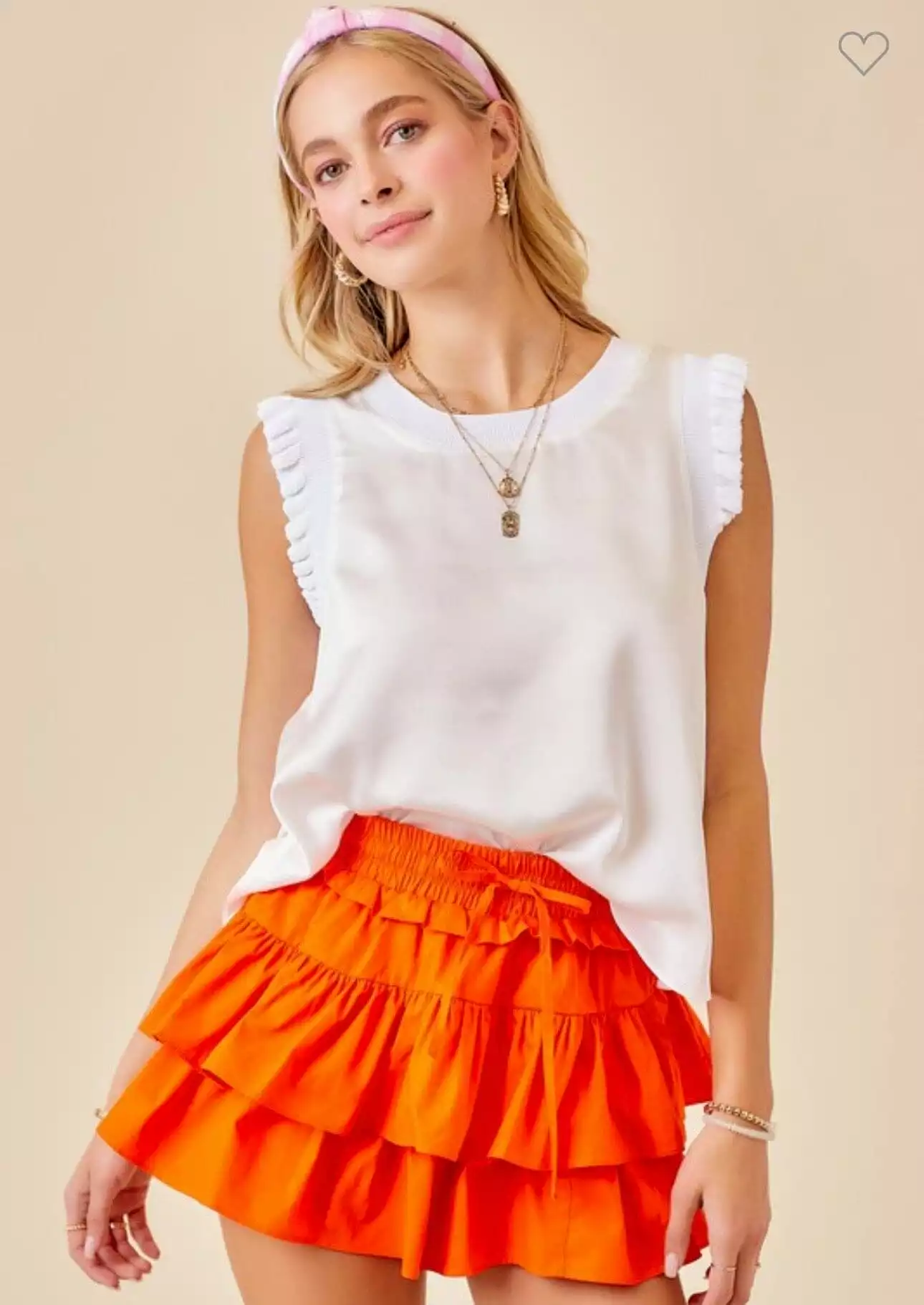 Flounced Ruffle Skort