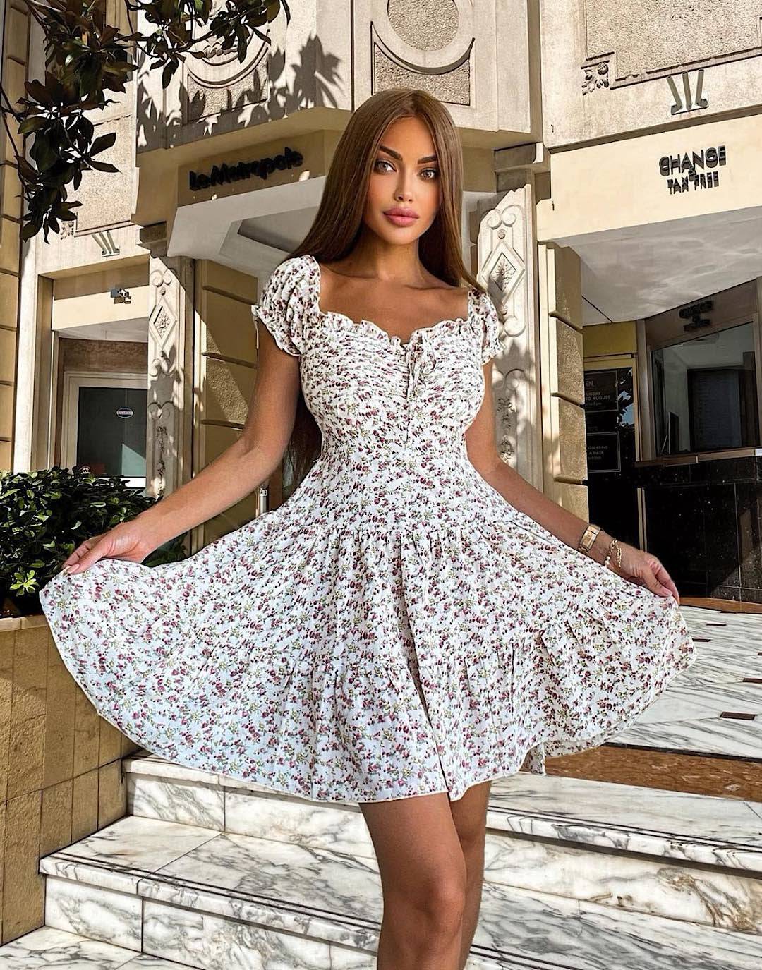 Flower Print Dress