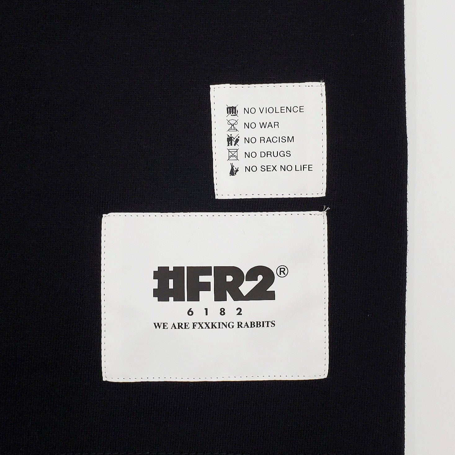 FR2 Japan Sakura Embroidery Logo Tee Black - Japan Exclusive