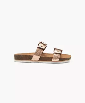 Frankie4 sandals - Sandy III - Rose Gold - Lizard Emboss