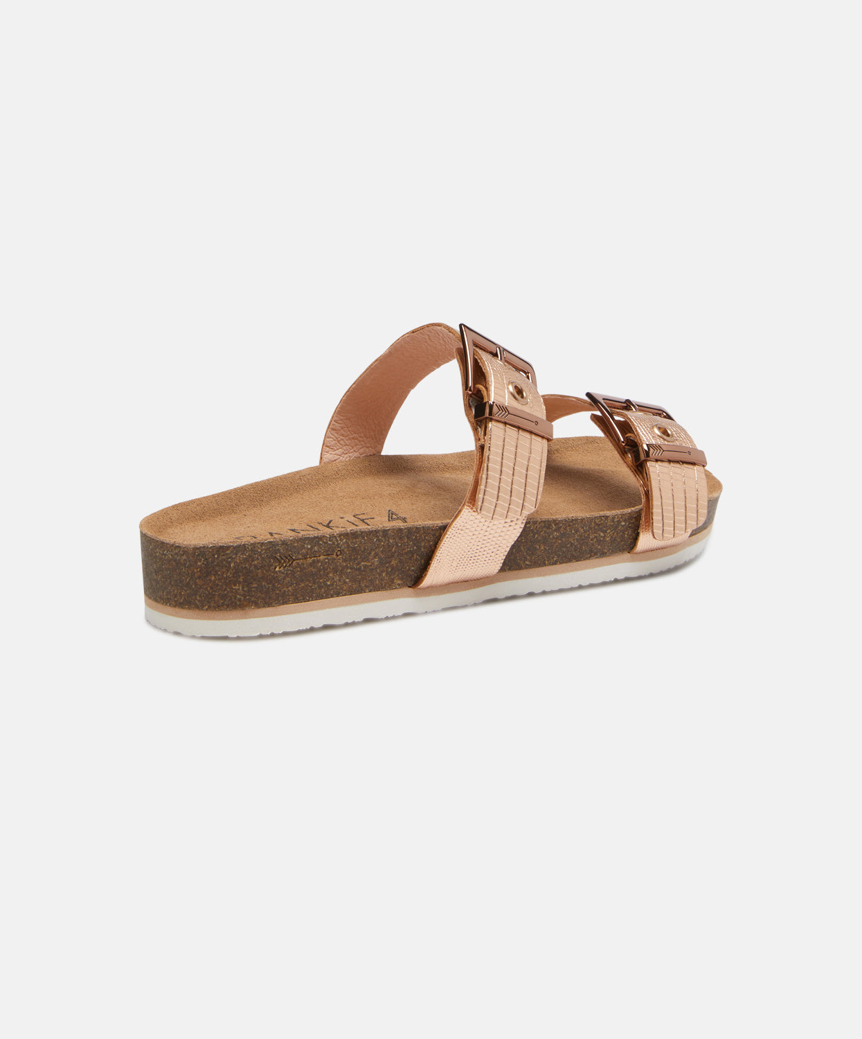 Frankie4 sandals - Sandy III - Rose Gold - Lizard Emboss