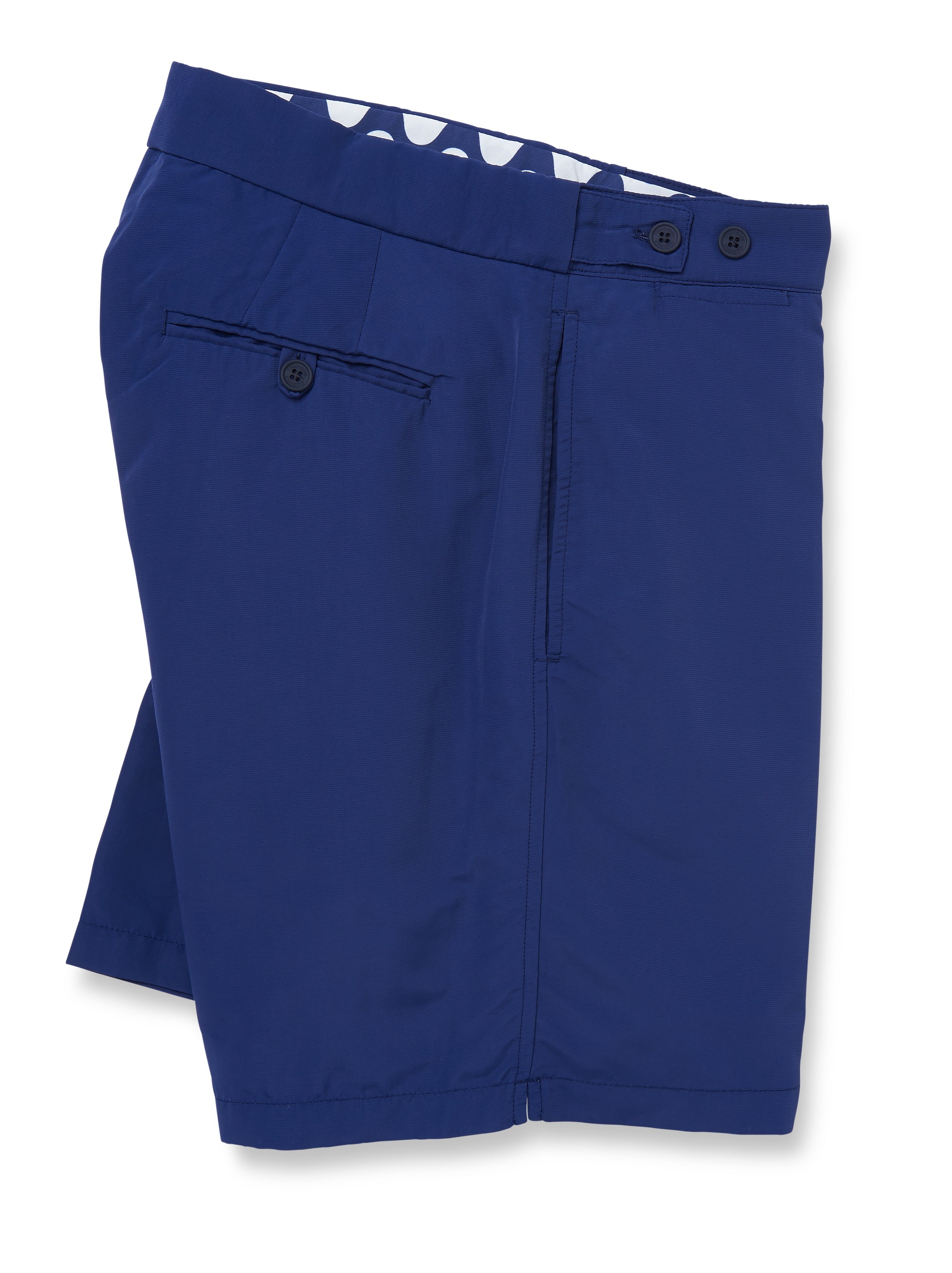 Frescobol Carioca navy blue tailored trunks short block