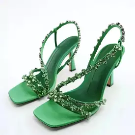 Gemstone High Heel Sandals