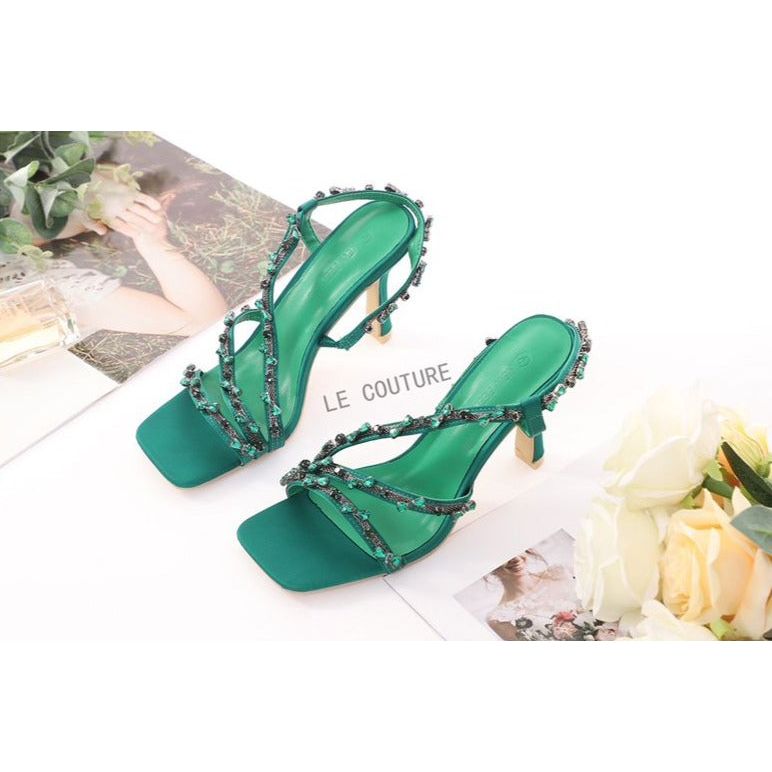 Gemstone High Heel Sandals