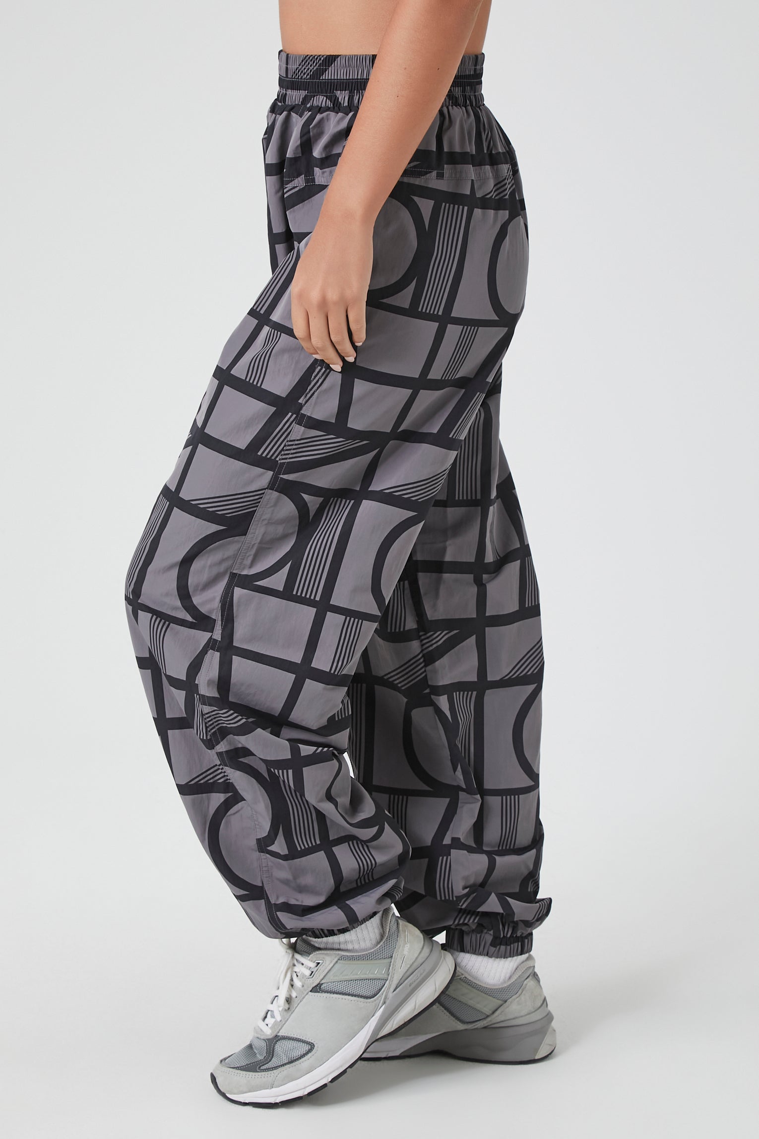 Geo Print Windbreaker Joggers