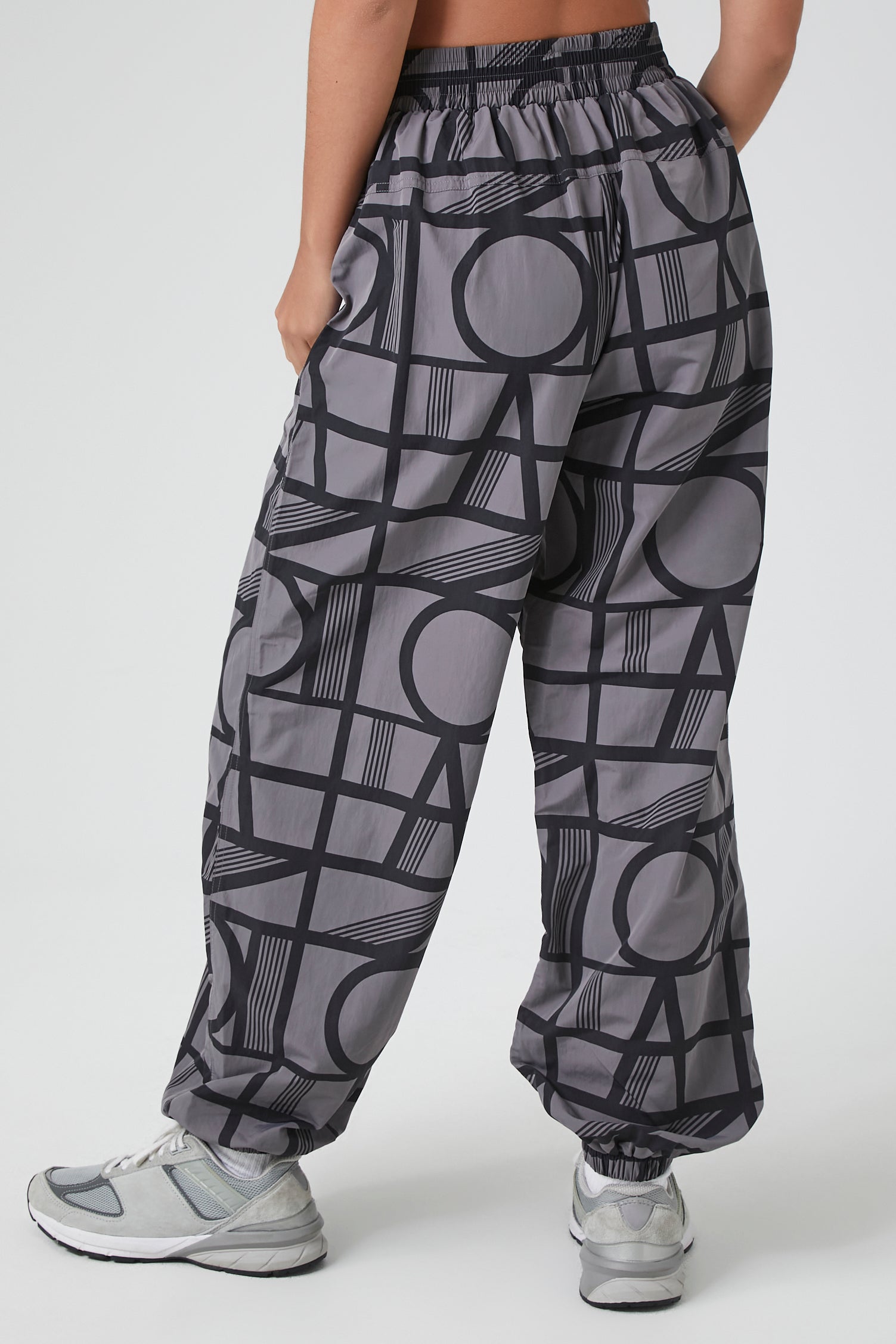 Geo Print Windbreaker Joggers