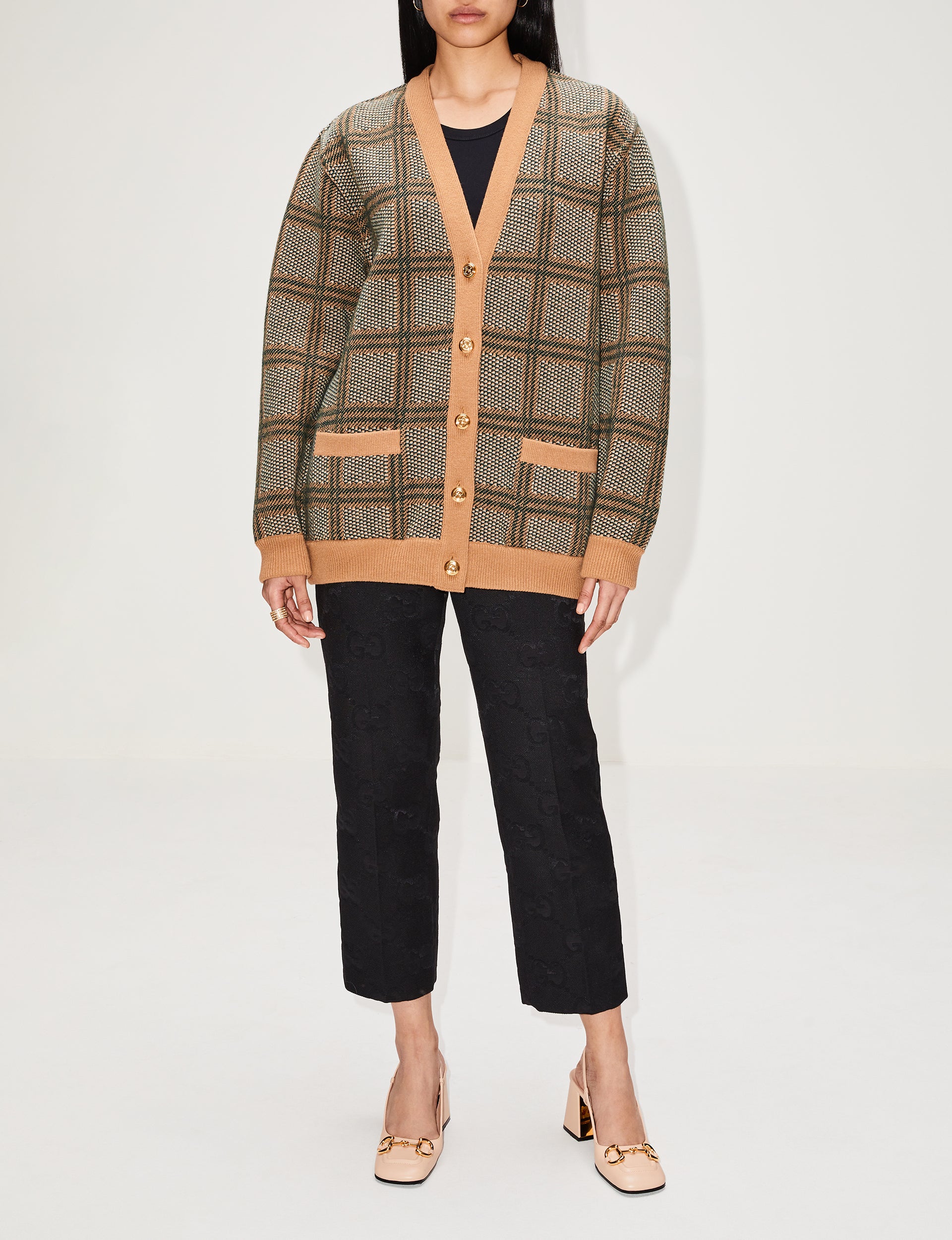 GG Jacquard Cardigan - Reversible Option