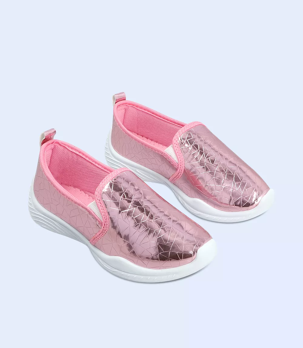 Girls Pink Casual Sneakers (KG0065)