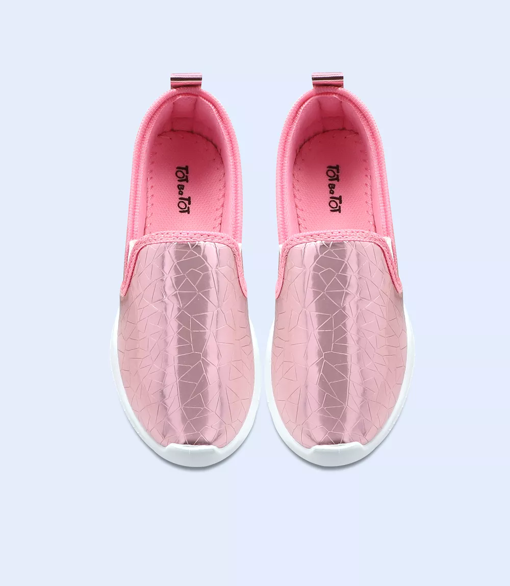 Girls Pink Casual Sneakers (KG0065)