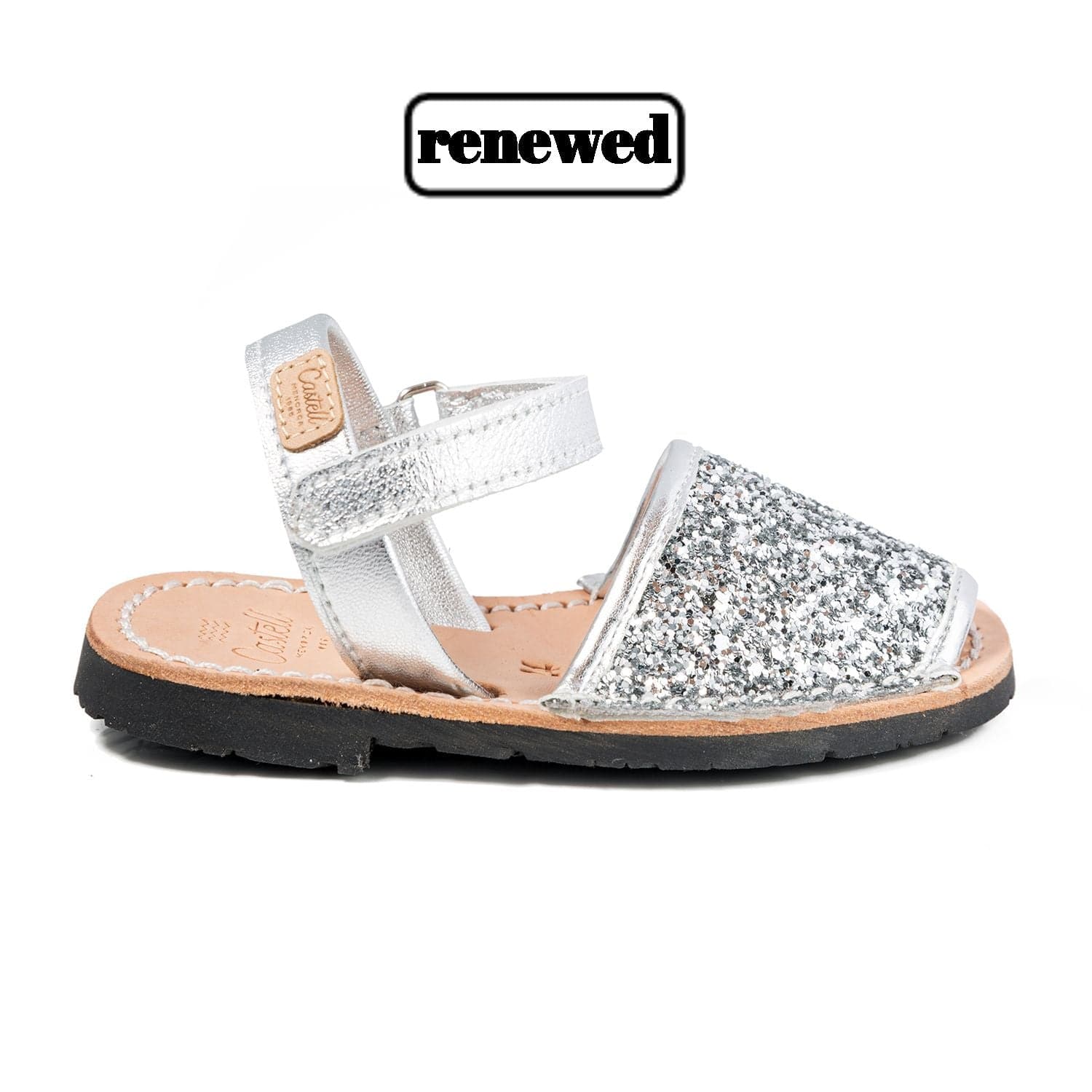 Glitter Leather Kids Menorcan Sandal - Iker 1002R Glitter | Renewed Collection