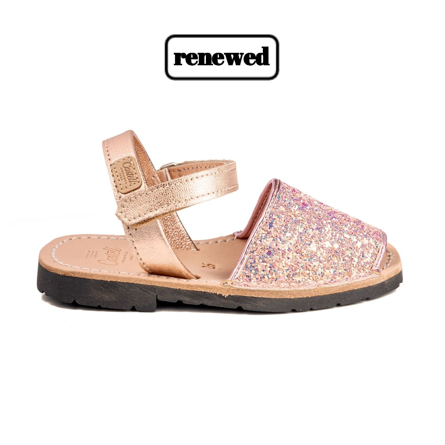 Glitter Leather Kids Menorcan Sandal - Iker 1002R Glitter | Renewed Collection