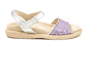 Glitter Leather Kids Menorcan Sandal - Iker 1098R