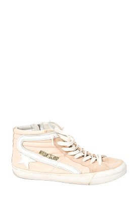 golden goose pink leather sneakers 41