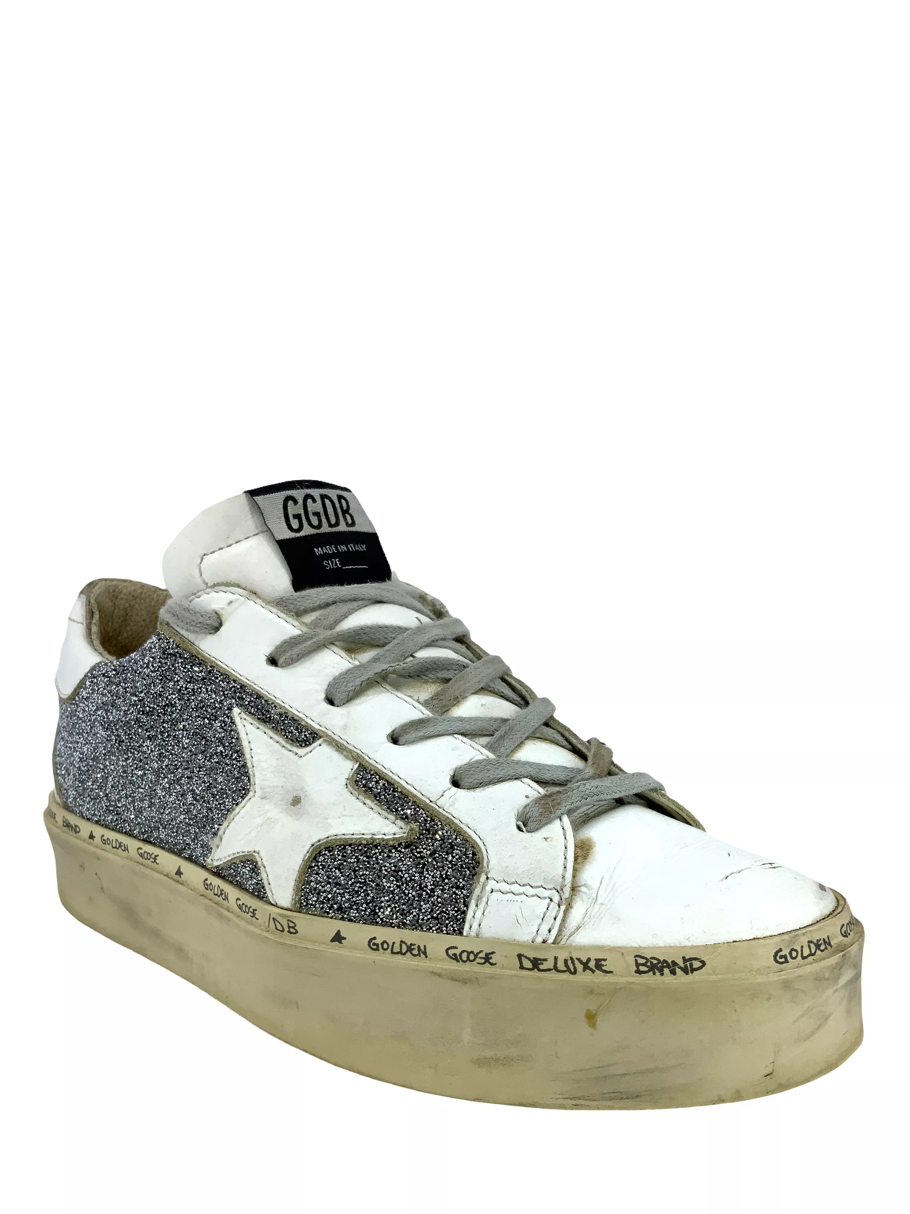 Golden Goose Superstar Glitter Low-Top Sneakers Size 7