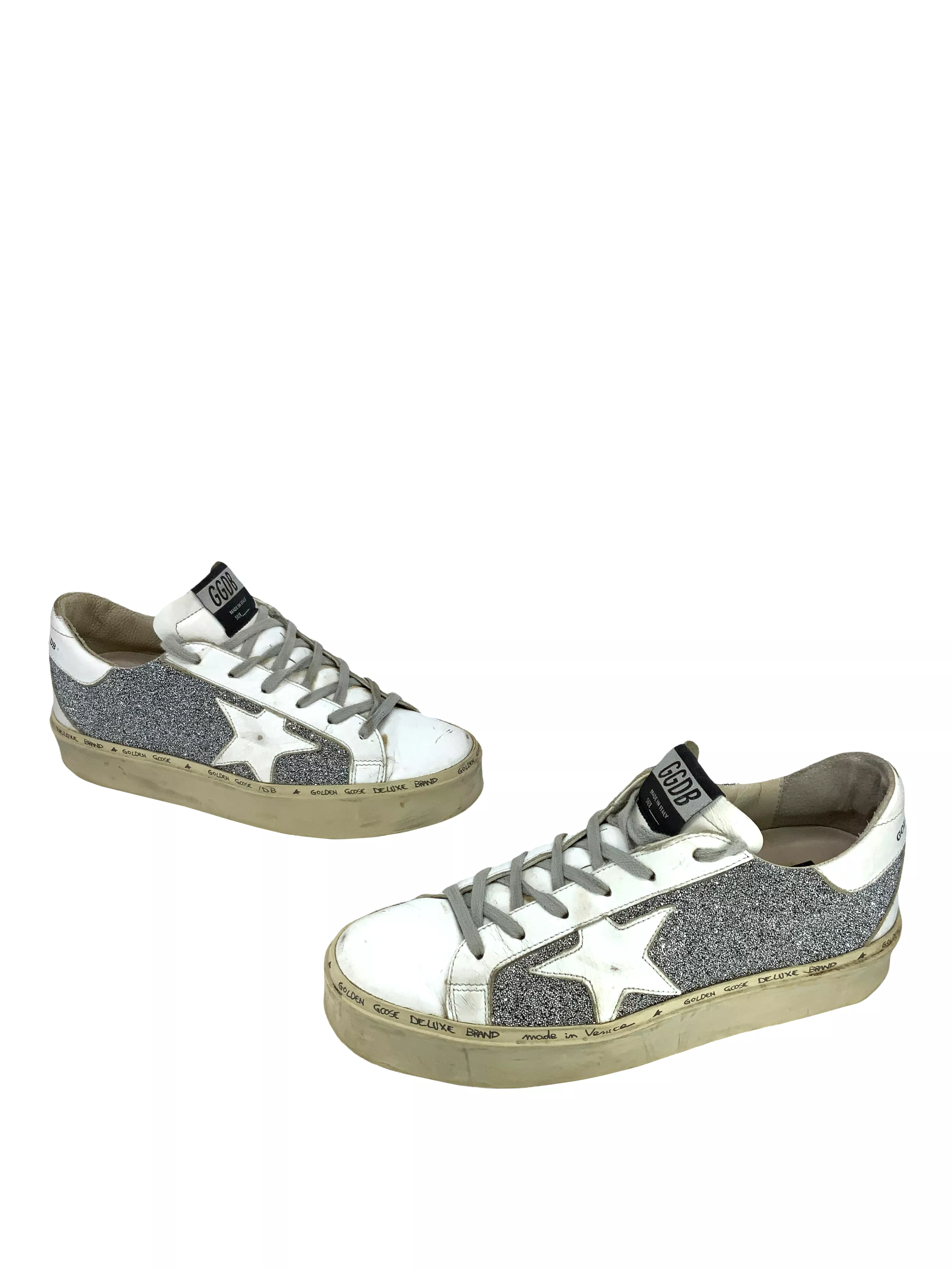 Golden Goose Superstar Glitter Low-Top Sneakers Size 7