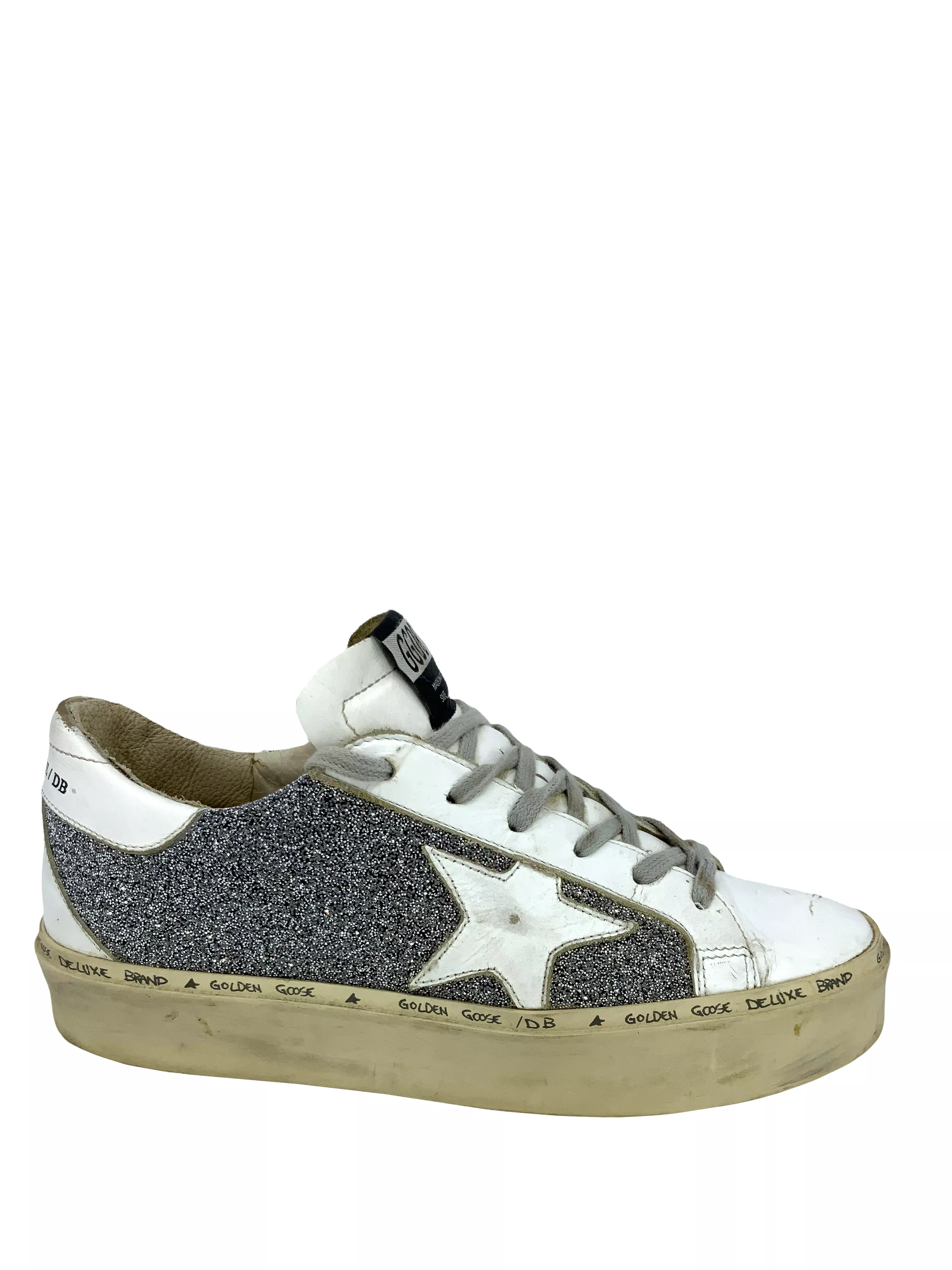 Golden Goose Superstar Glitter Low-Top Sneakers Size 7