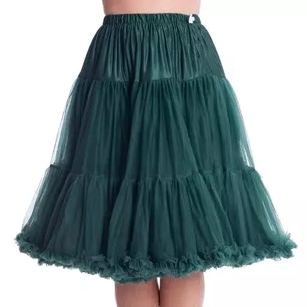 Green Vintage Rockabilly 50s Petticoat Skirt - Extra Long