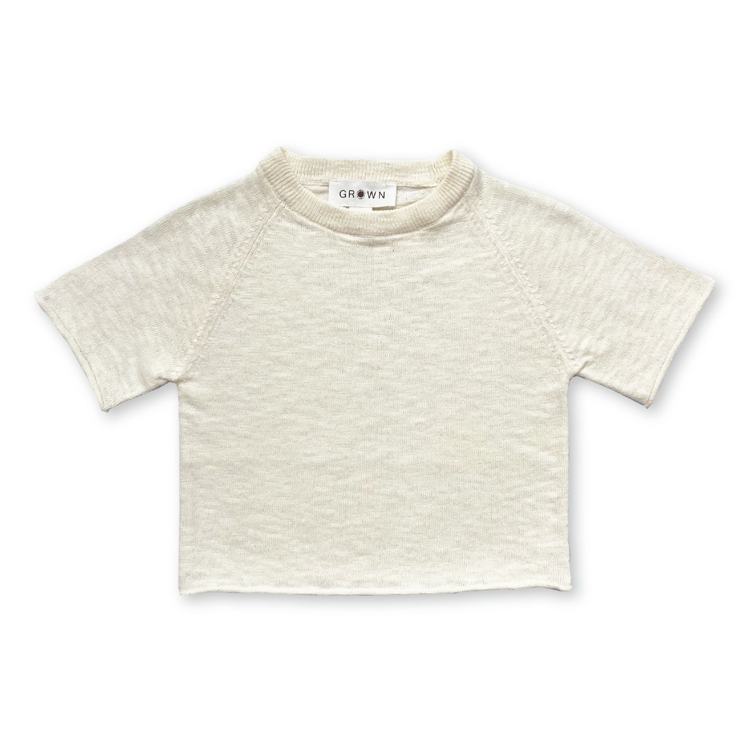 Grown Knitted Linen Raglan Tee - Milk: Best Price, Shop Now!