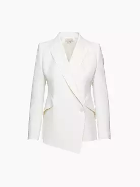 Hem One Button Blazer for Women