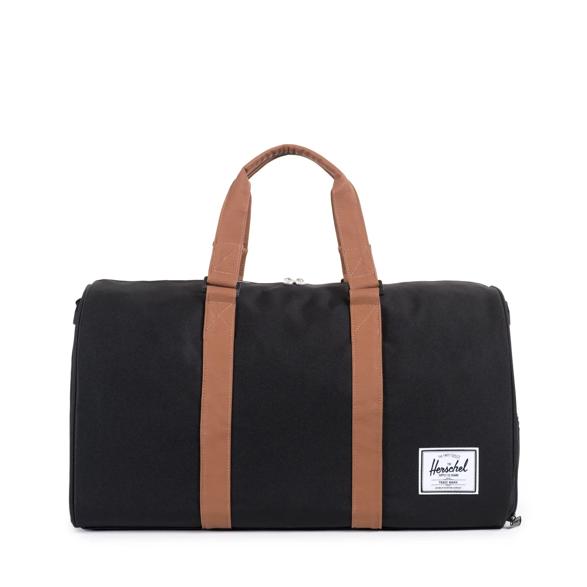 Herschel Novel Black and Tan Vegan Leather Bag